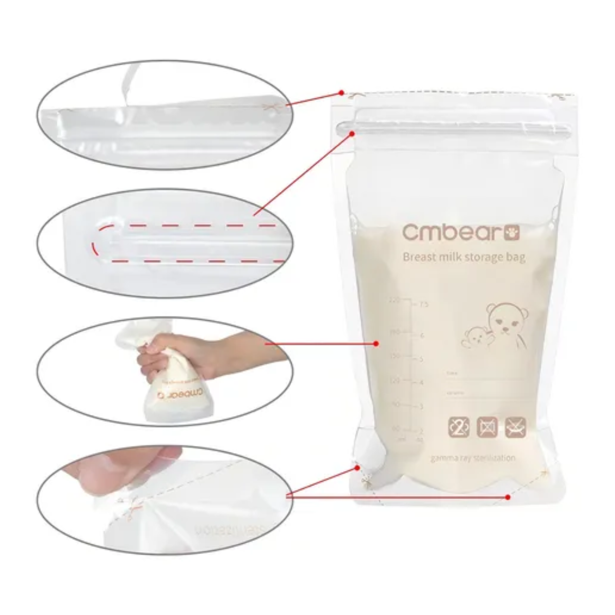 Miniatura 2 de Bolsa para leche materna x30 U